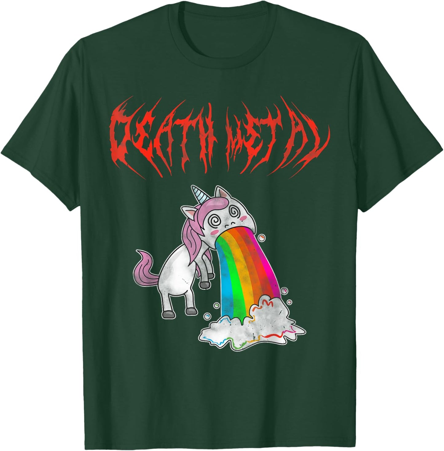 Metal Festival Metalhead Unicorn Death Metal Metalcore , black T-Shirt - T-Shirt | Forest