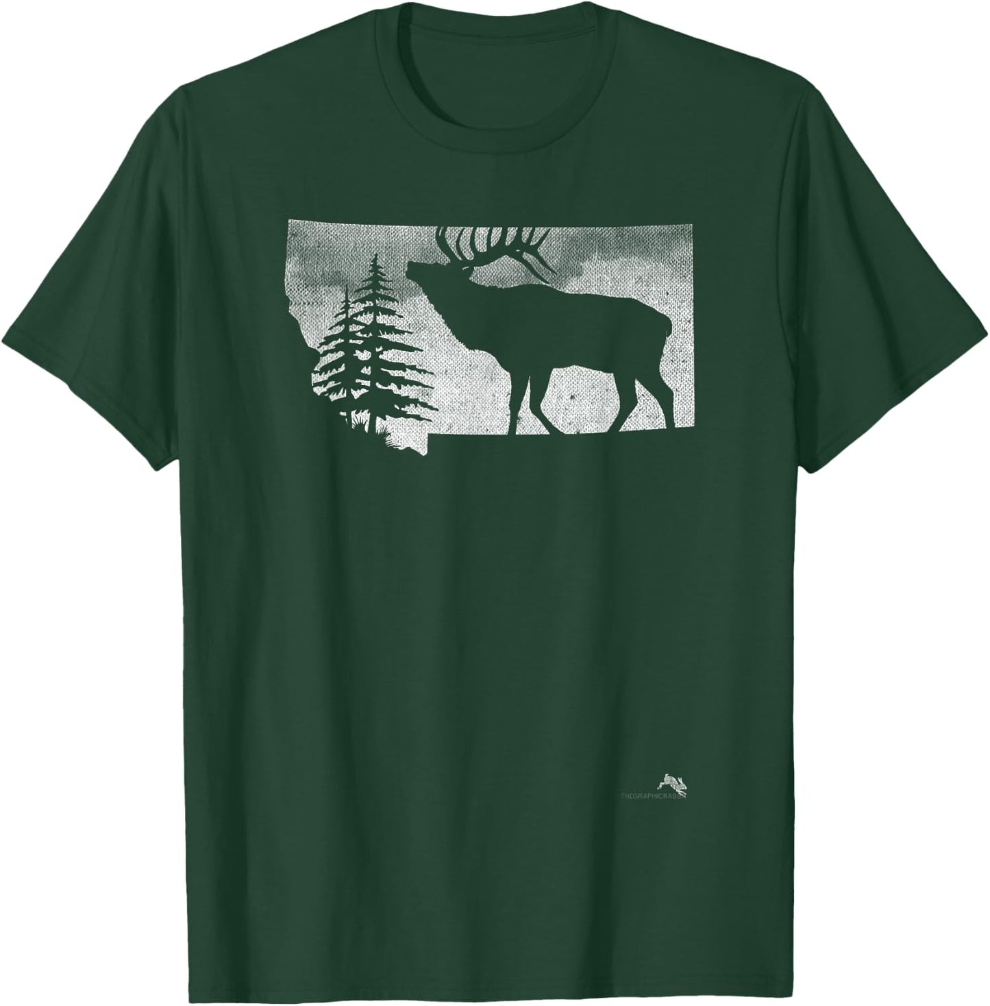 Montana Elk Hunter T-Shirt - T-Shirt | Forest