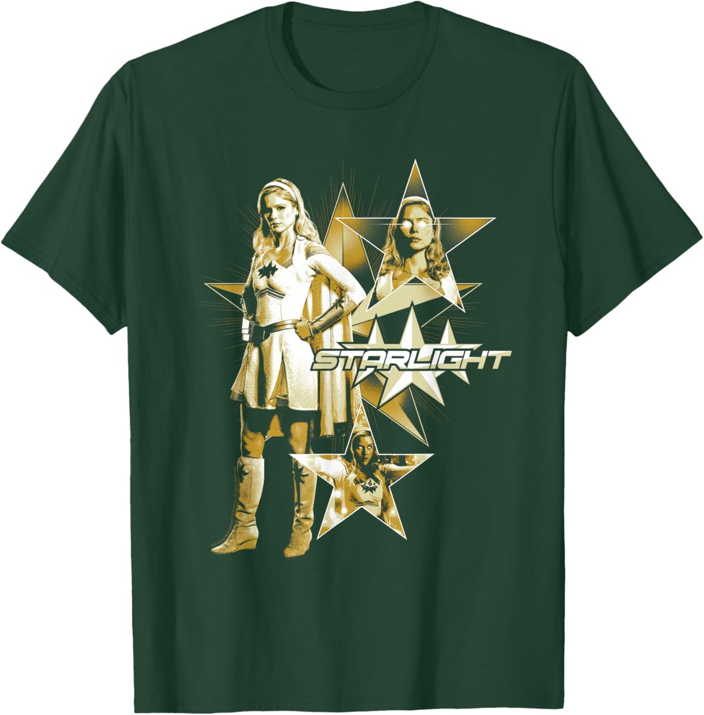The Boys Starlight Stars and Portraits Collage Superhero TV T-Shirt - T-Shirt | Forest