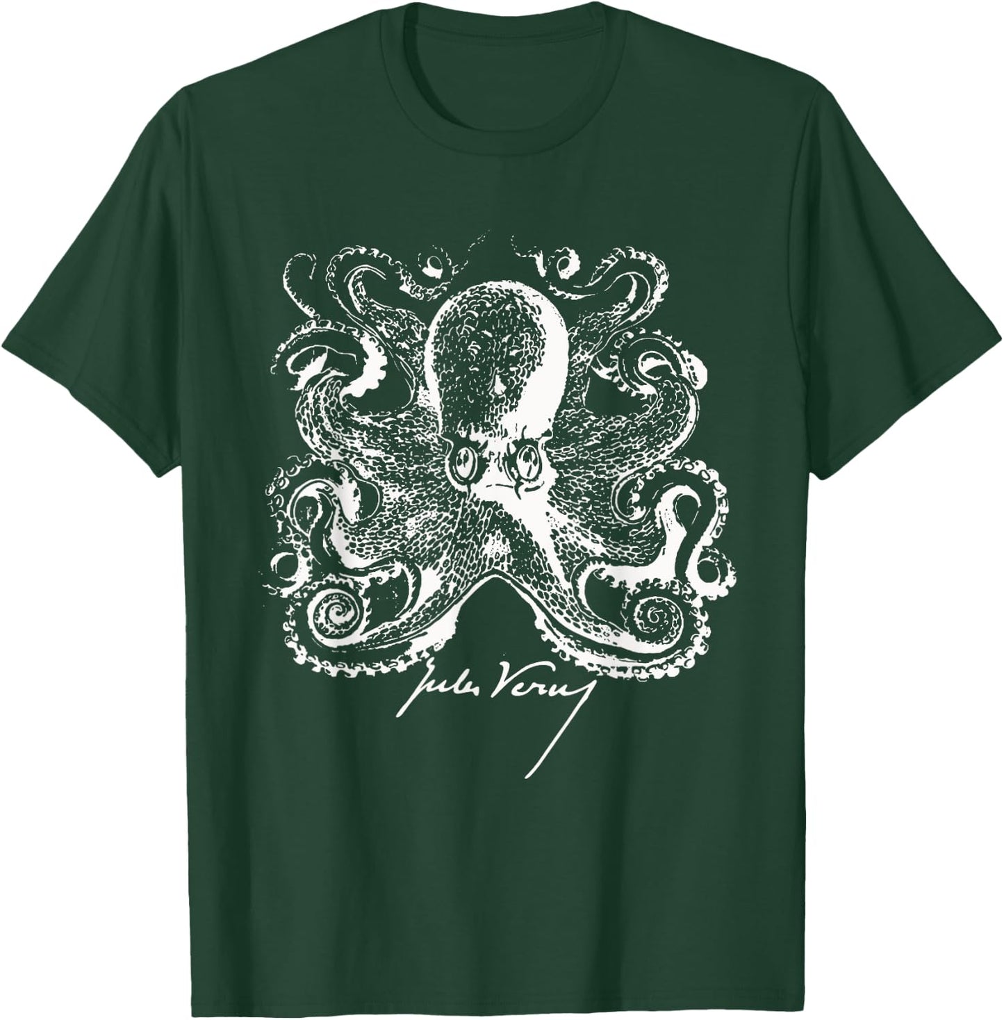Jules Verne Signature - Sea Monster Octopus 2 - Fan T-Shirt - T-Shirt | Forest