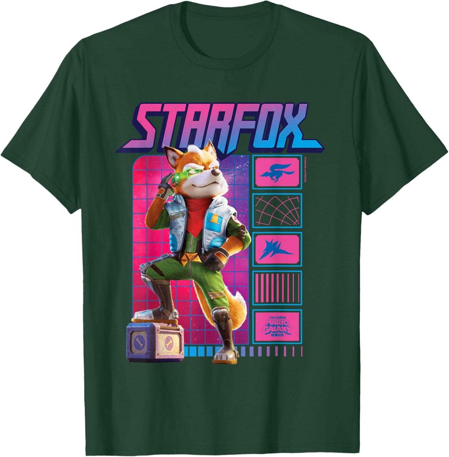 The Super Mario Galaxy Movie Fox McCloud Retro Hero T-Shirt - T-Shirt | Forest