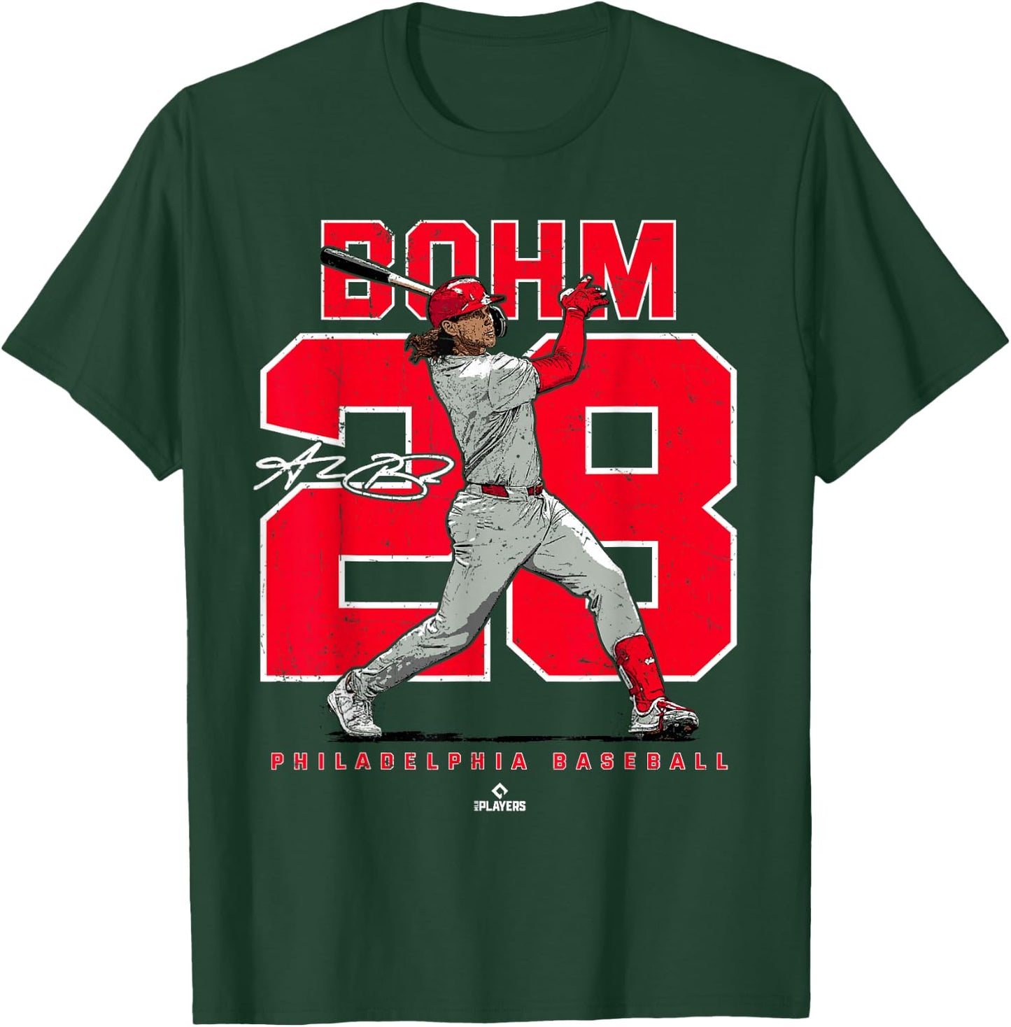 Ballpark MVP Number and Portrait Alec Bohm Philadelphia MLBPA , Small, Black T-Shirt - T-Shirt | Forest