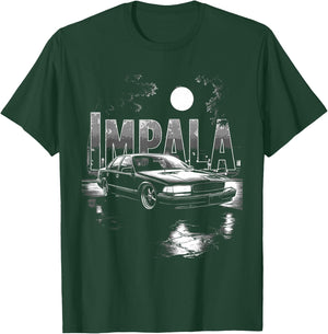 Impala B Body City Scene Impala SS Car 94-96 Coupe Impala T-Shirt - T-Shirt | Forest