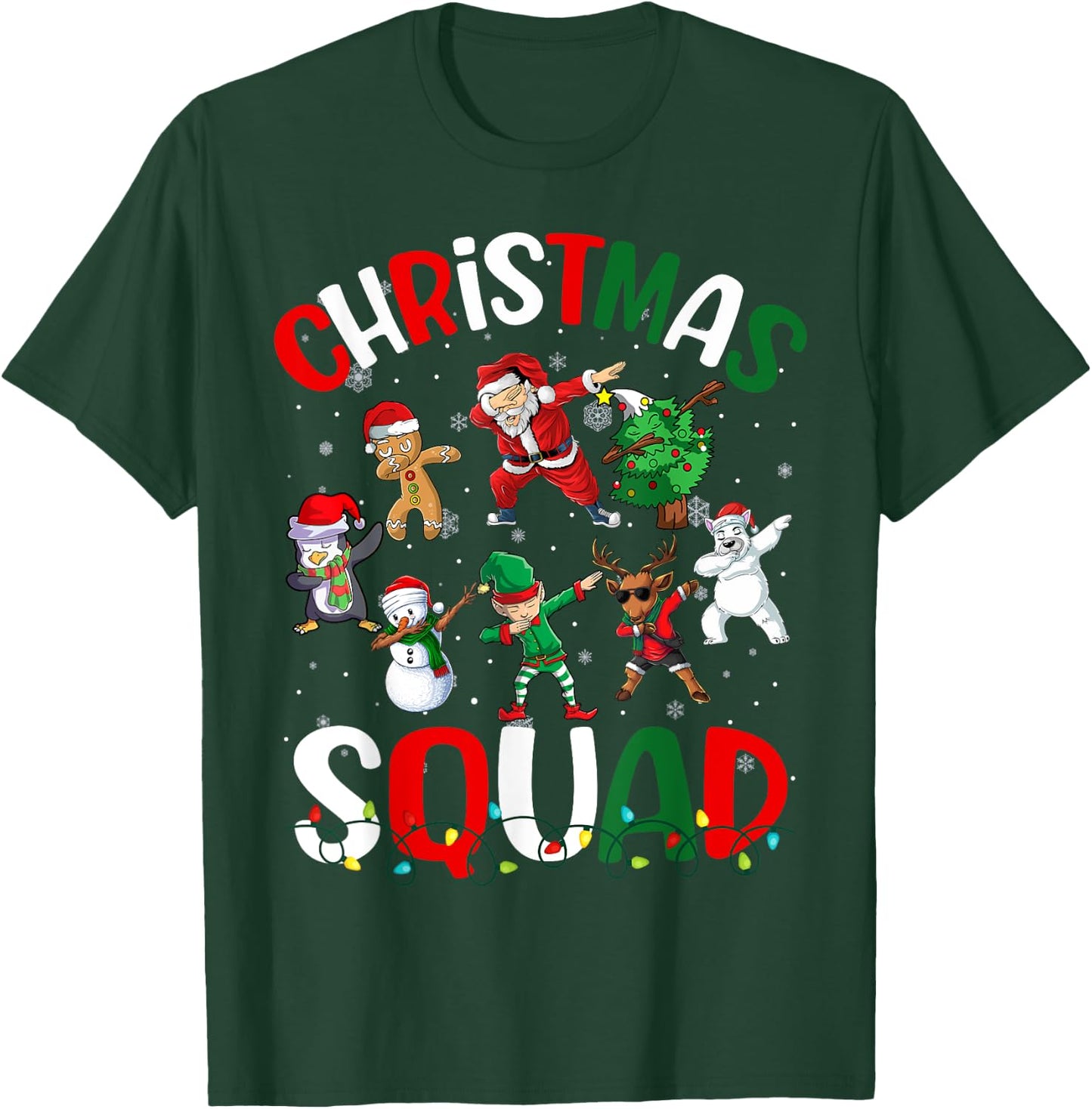 Dabbing Santa Elf Xmas PJs Christmas Girl Youth Boy Kids T-Shirt - T-Shirt | Forest