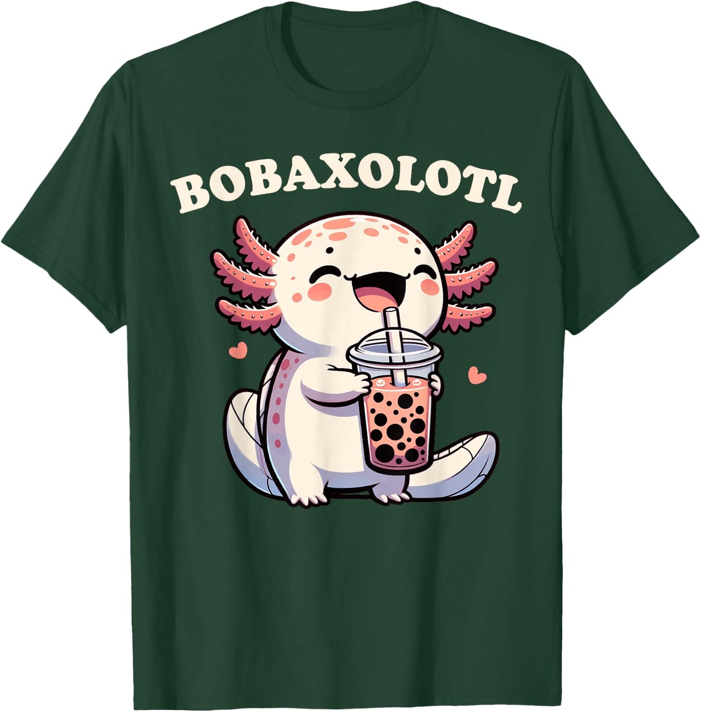 Axolotl Boba Tea Bubble Tea Milk Tea Anime Axolotl Funny T-Shirt - T-Shirt | Forest