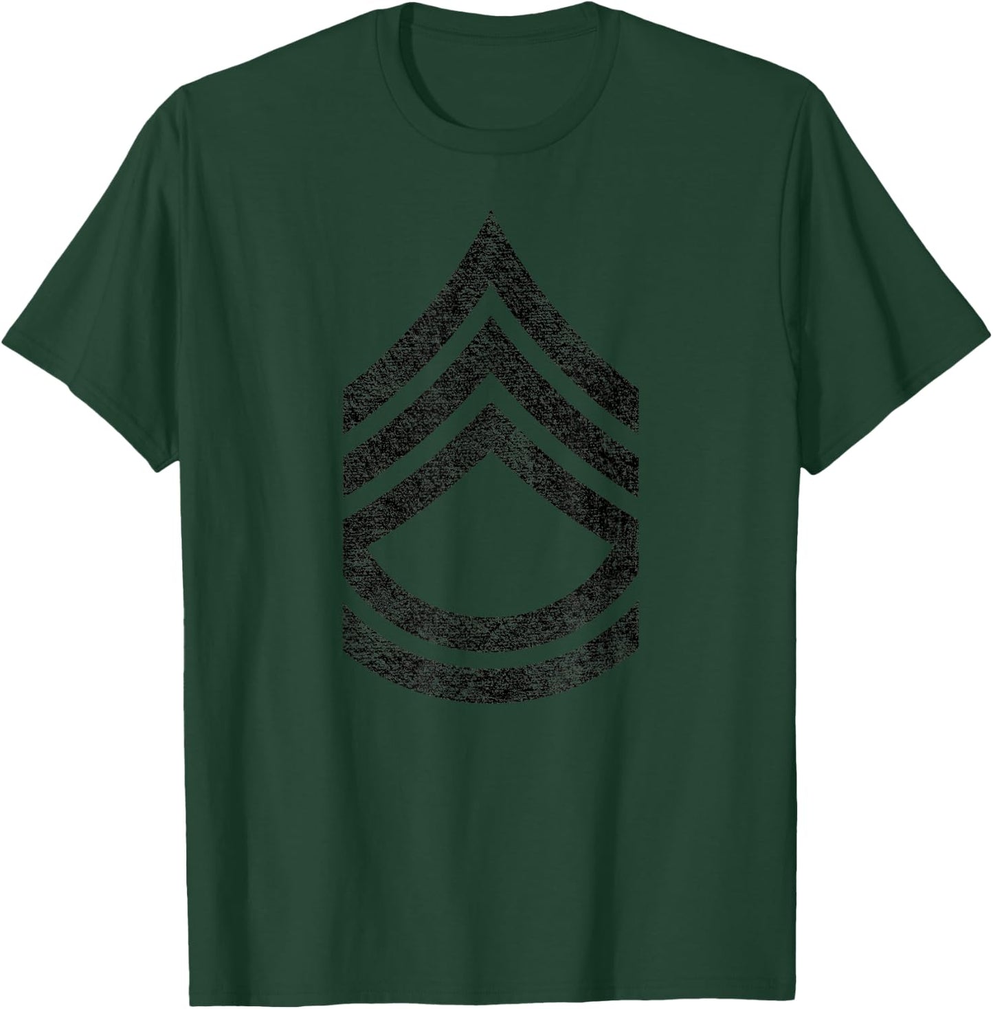 Sergeant First Class Stripes Sarge Rank Insignia T-Shirt - T-Shirt | Forest