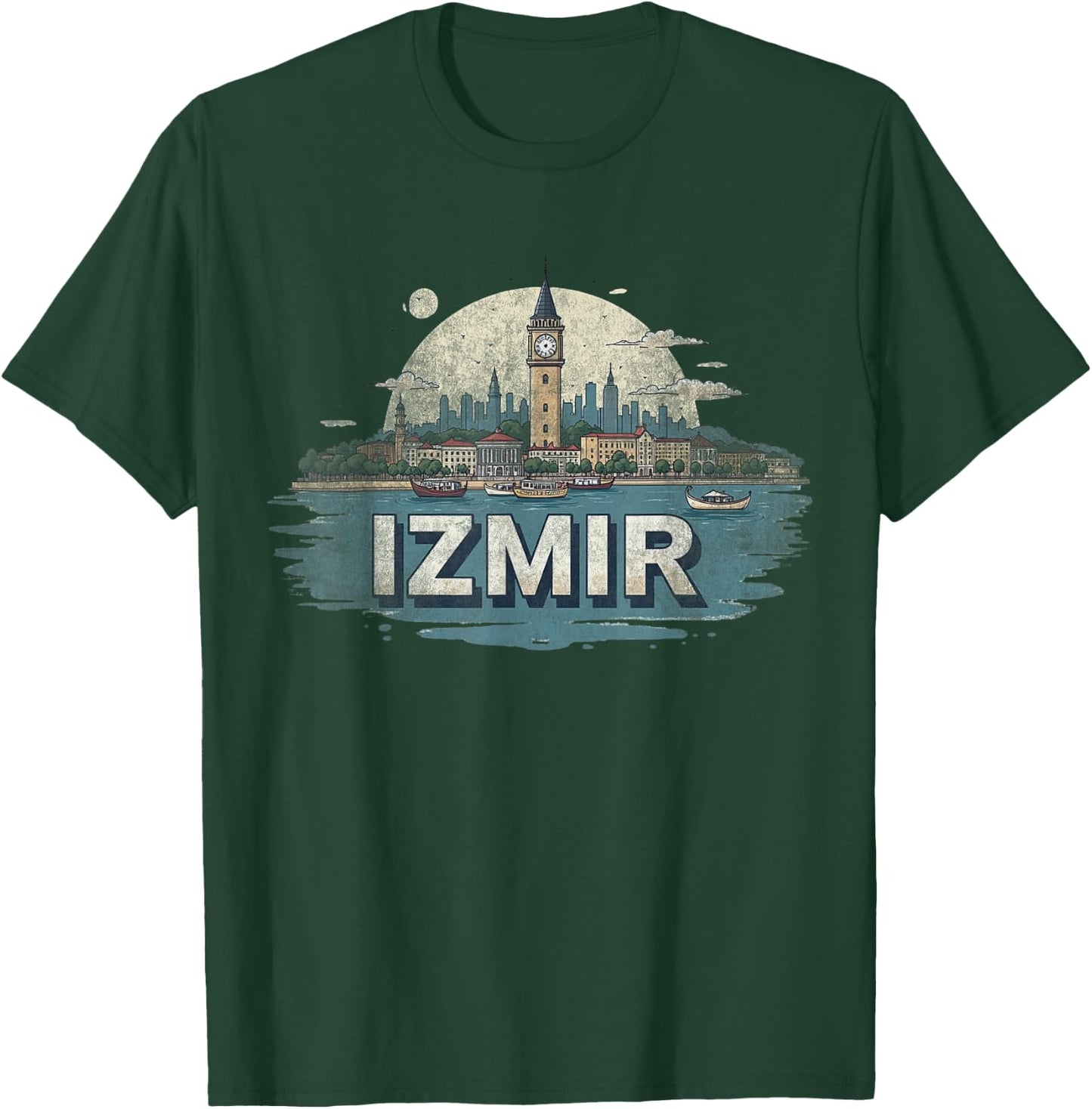 Retro Izmir Landscape Vintage Souvenir T-Shirt - T-Shirt | Forest