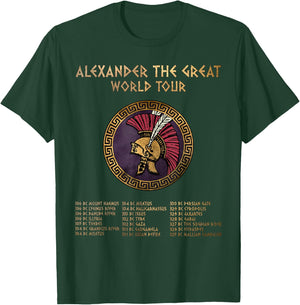 Alexander the Great World Tour Funny Story , Black, S T-Shirt - T-Shirt | Forest