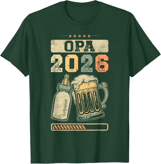 Grandpa 2026 Pregnancy Announcement , black T-Shirt - T-Shirt | Forest
