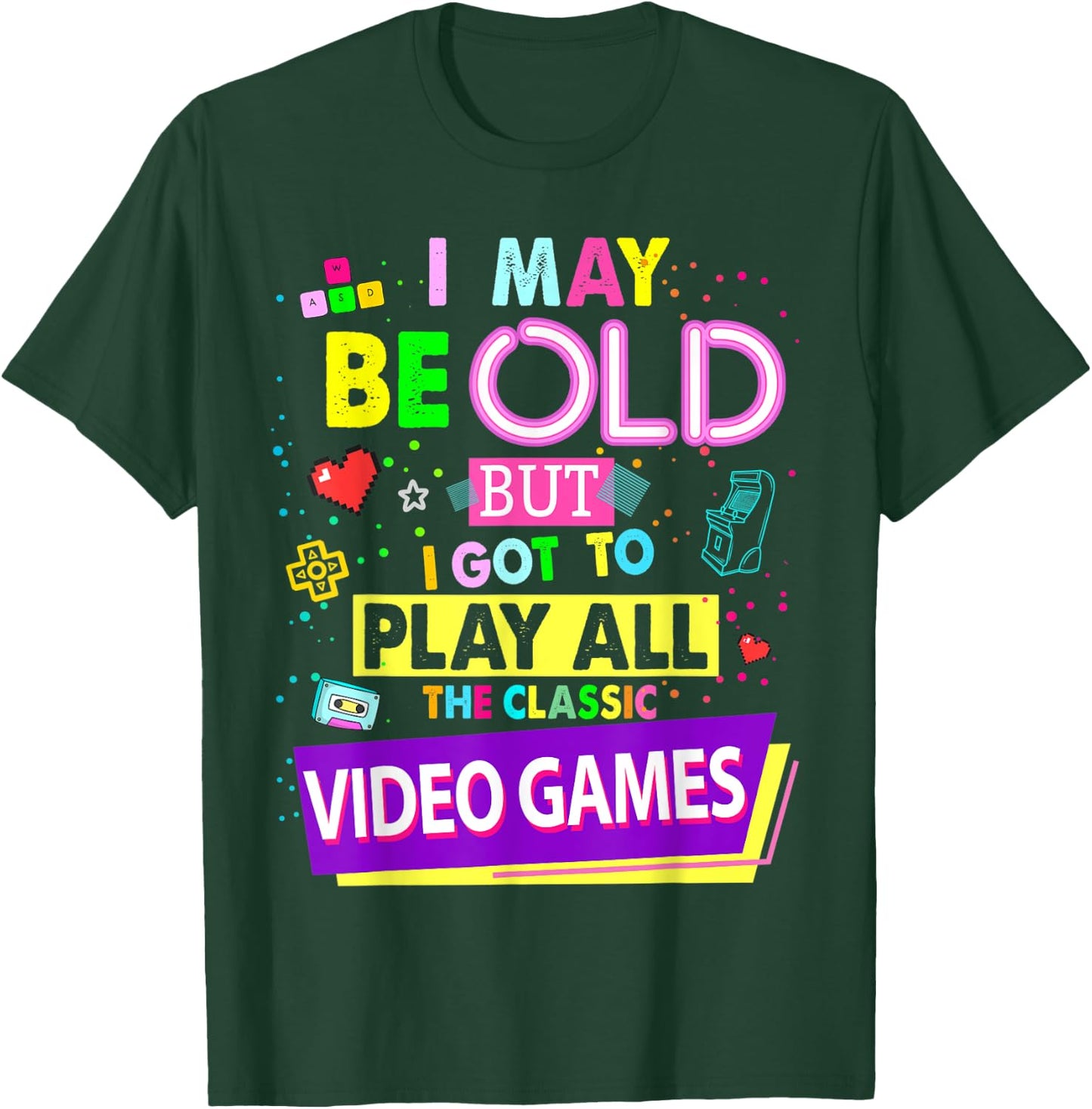 Gamer Idea & 90s Fancy Dress Older Gamer Mom T-Shirt - T-Shirt | Forest