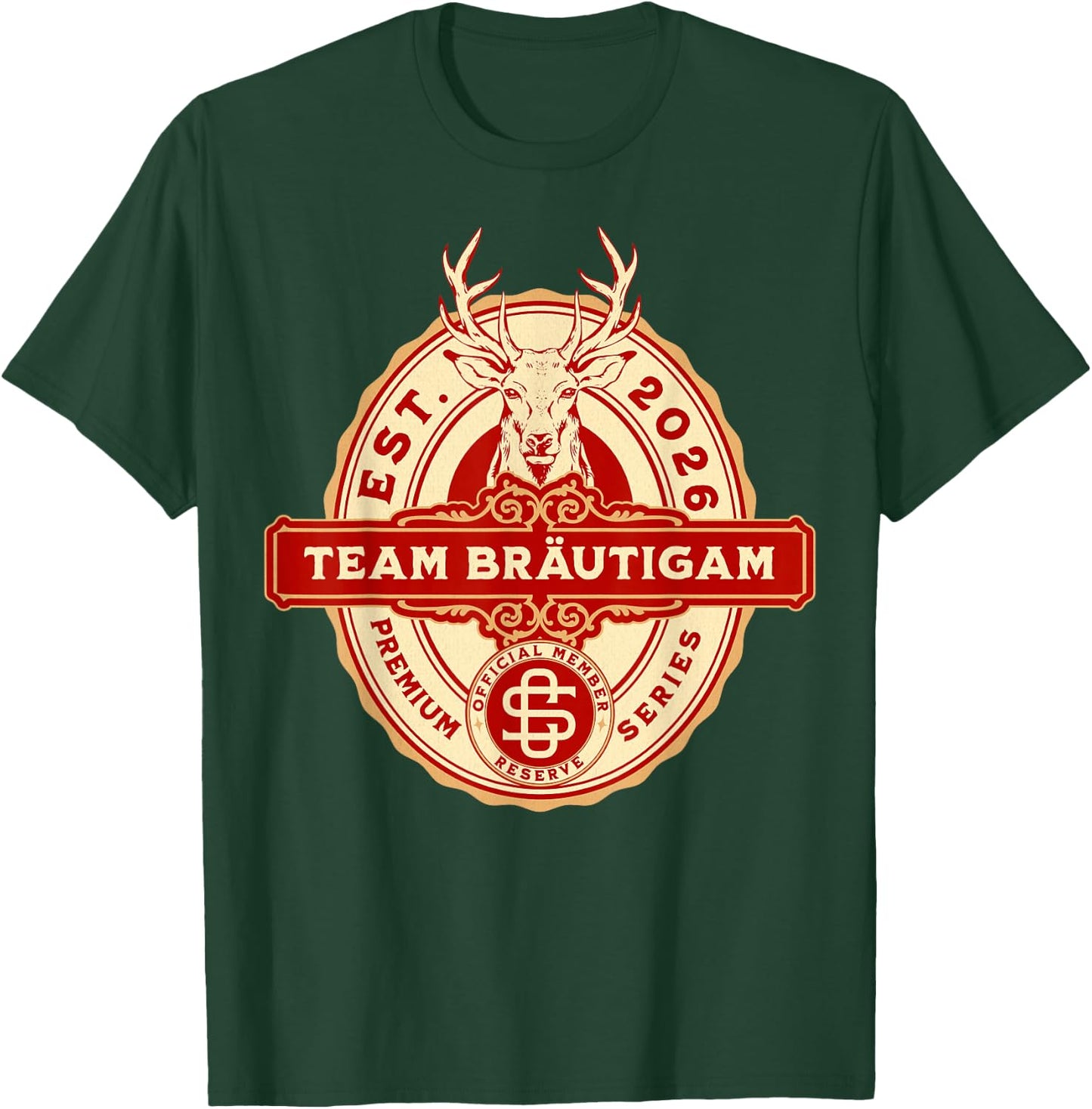 Team Bräutigam JGA Junggesellenabschied Oktoberfest Bier T-Shirt - T-Shirt | Forest