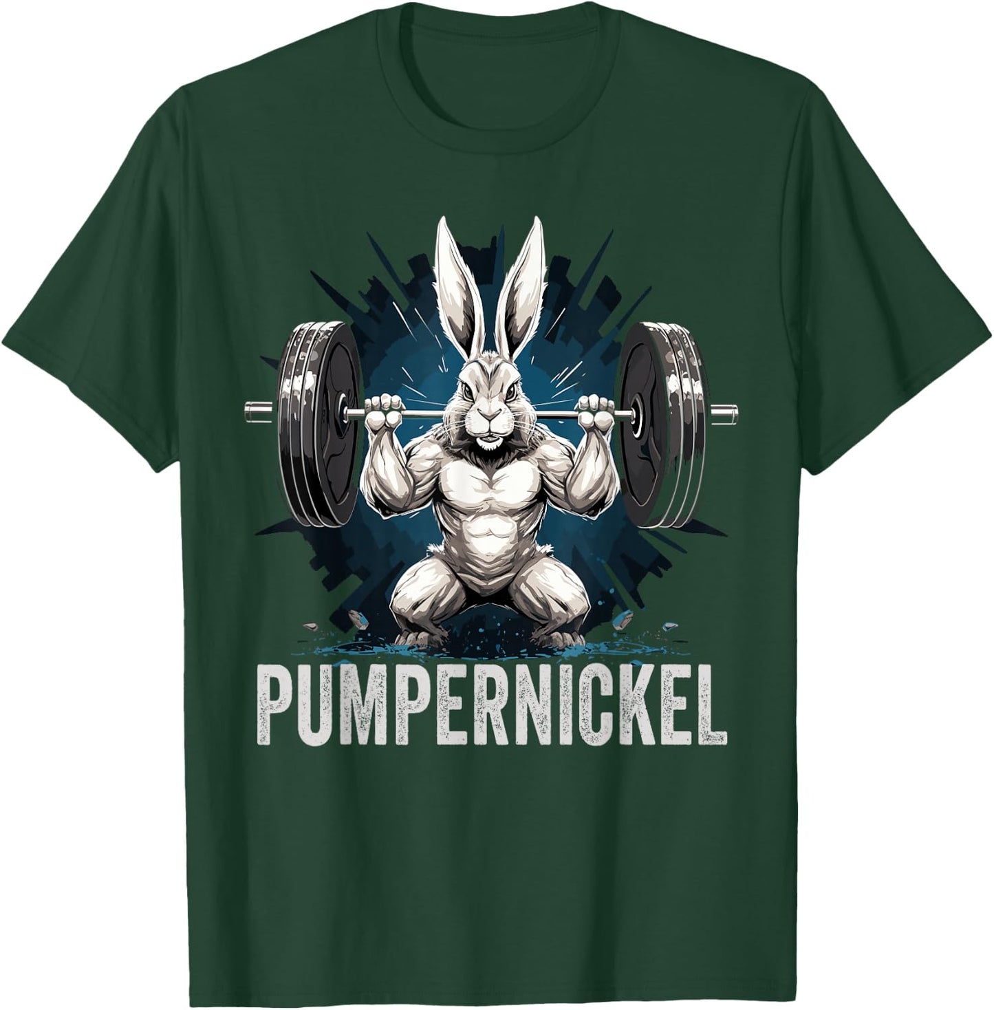 FUNNY ART Pumpernickel Fitness Bodybuilding Training , Women, Adult, Short Sleeve , Fitness , Black, S, Small T-Shirt - T-Shirt | Forest