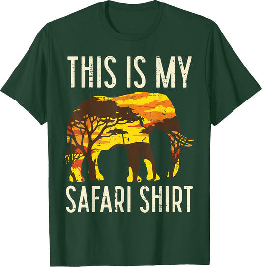 This is My Safari Shirt Elephant Wildlife Men Women Kids T-Shirt - T-Shirt | Forest