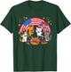 Patriotic Cat 4th of July Firework American Flag Women Girls T-Shirt - T-Shirt | Forest