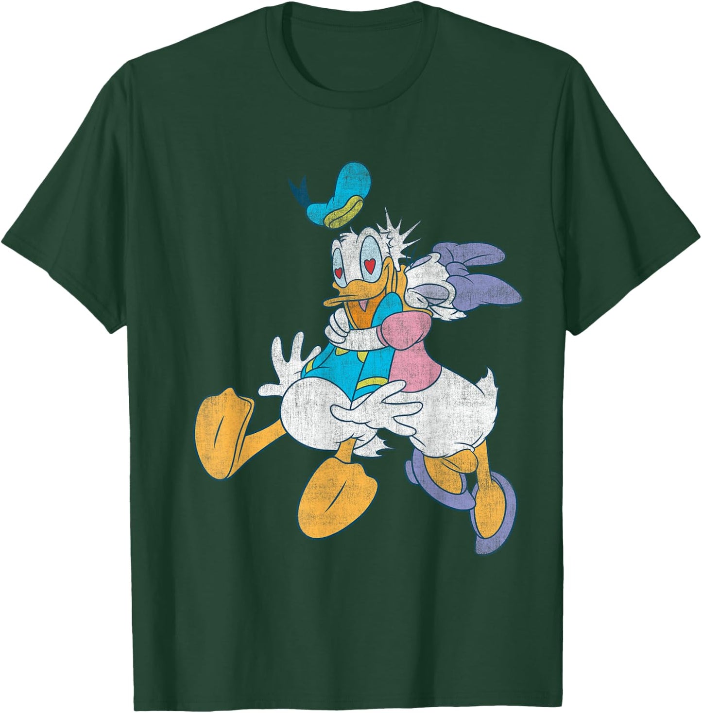 Donald Duck Daisy Kiss , Black, S T-Shirt - T-Shirt | Forest