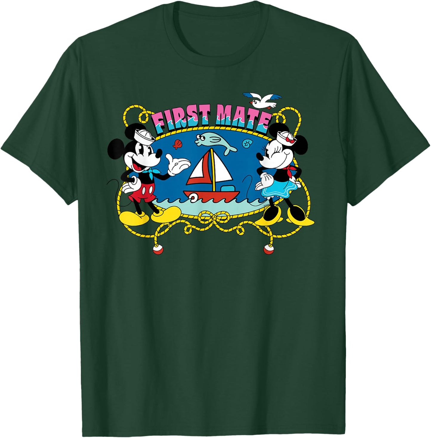 Disney Cruise Family Group Vacation Matching First Mate T-Shirt - T-Shirt | Forest