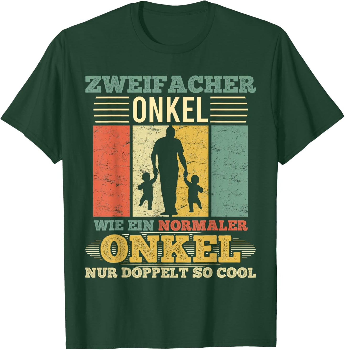 Men's Double Uncle Normal Uncle "Only Double So Cool", black T-Shirt - T-Shirt | Forest
