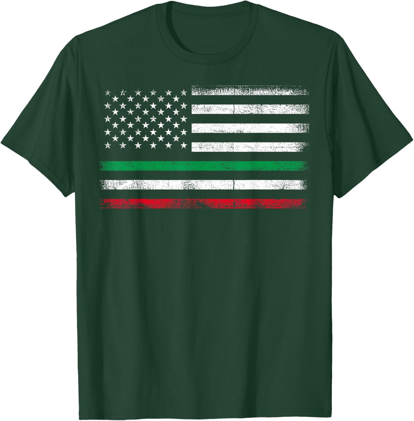 Italian American Flag Italy Flag T-Shirt - T-Shirt | Forest