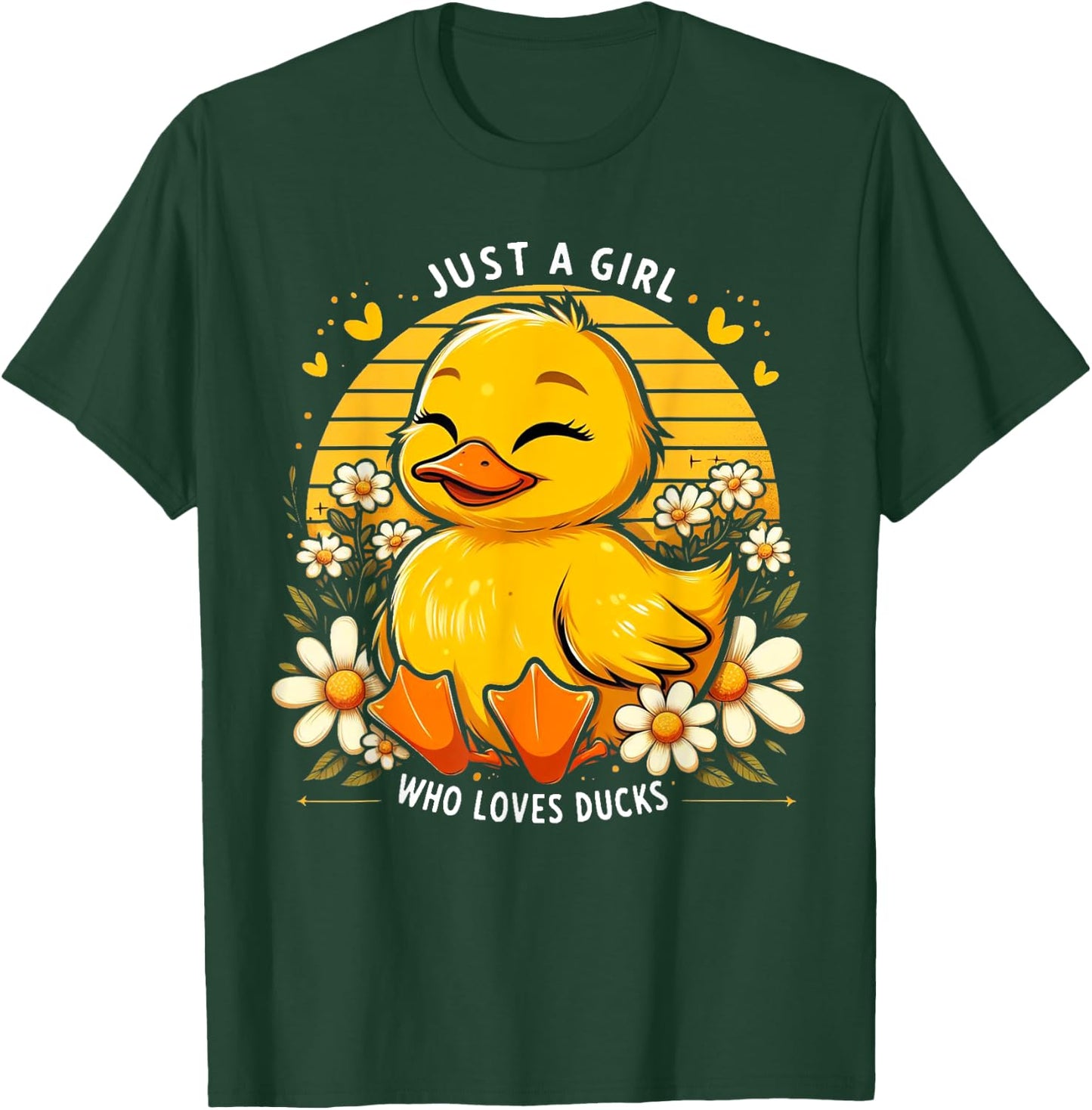 Just a Girl Who Loves Ducks Shirt Girl Cute Funny Duck Gifts T-Shirt - T-Shirt | Forest