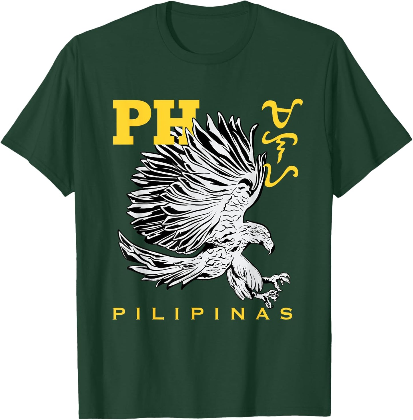 Philippine Eagle Filipino Baybayin Word Freedom T-Shirt - T-Shirt | Forest