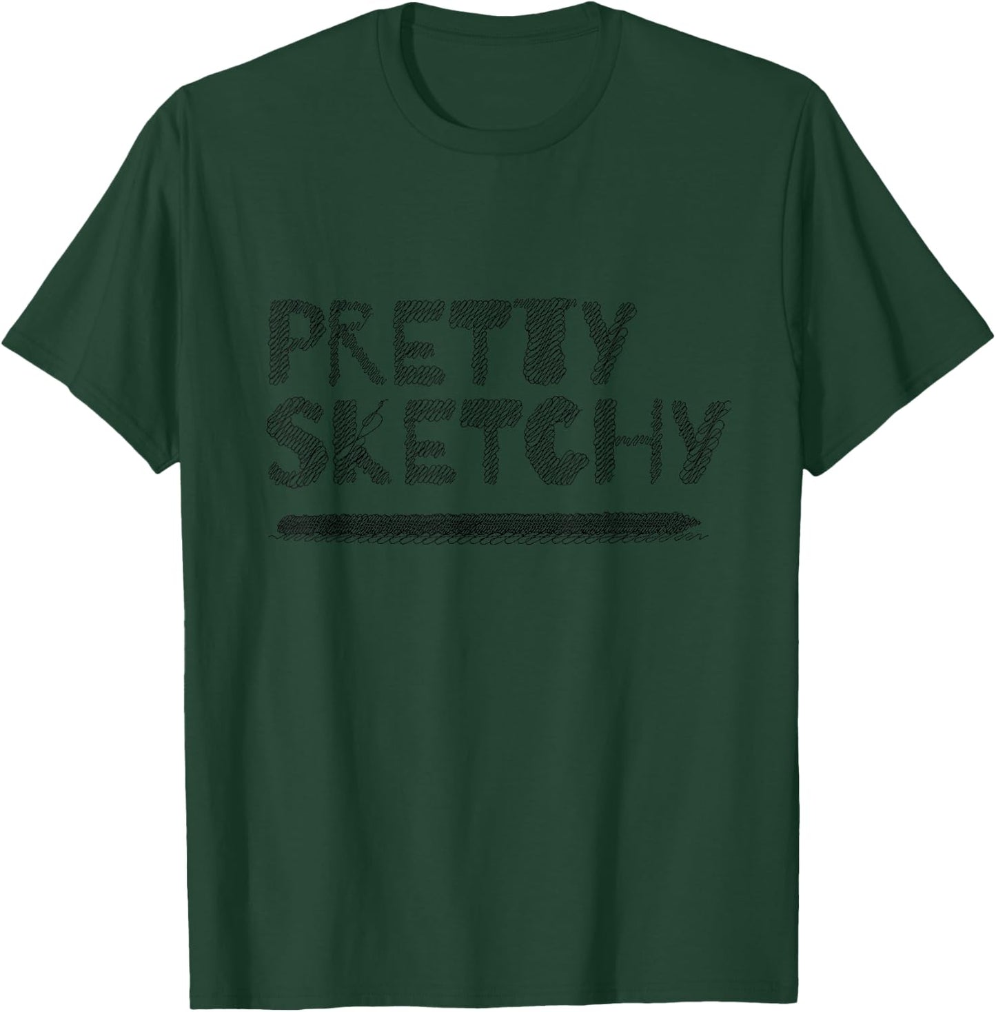 Pretty Sketchy Apparel for Drawing Lovers, Pencil Sketch Art T-Shirt - T-Shirt | Forest