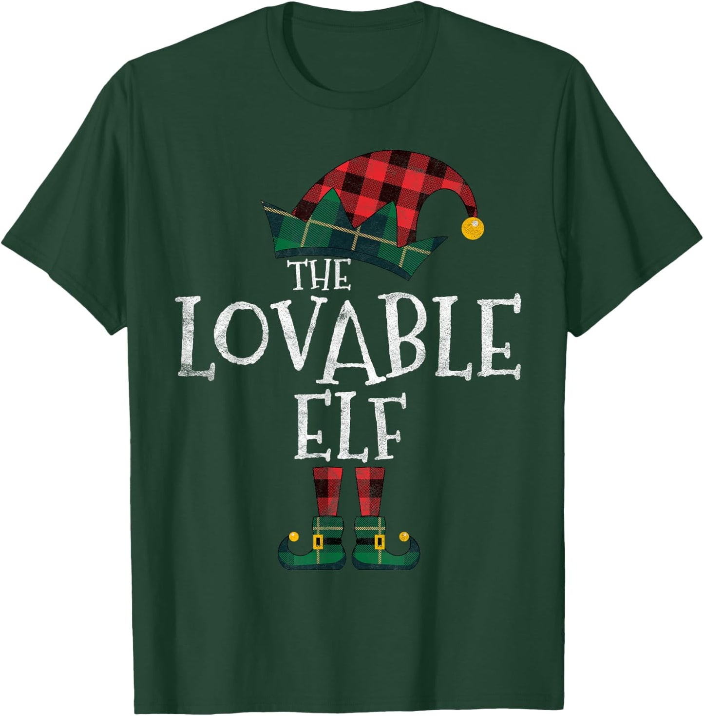 The Lovable Elf Matching Family Group Gift Funny Christmas T-Shirt - T-Shirt | Forest