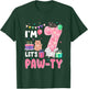 I'm 7 Let's Paw-Ty 7th Birthday Cats Lover 7 Year Old T-Shirt - T-Shirt | Forest
