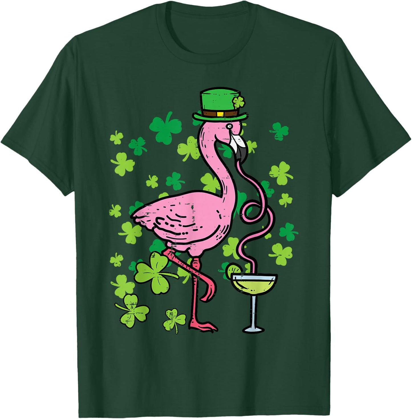 St Patricks Day Irish Flamingo Saint Pattys Paddys Women T-Shirt - T-Shirt | Forest