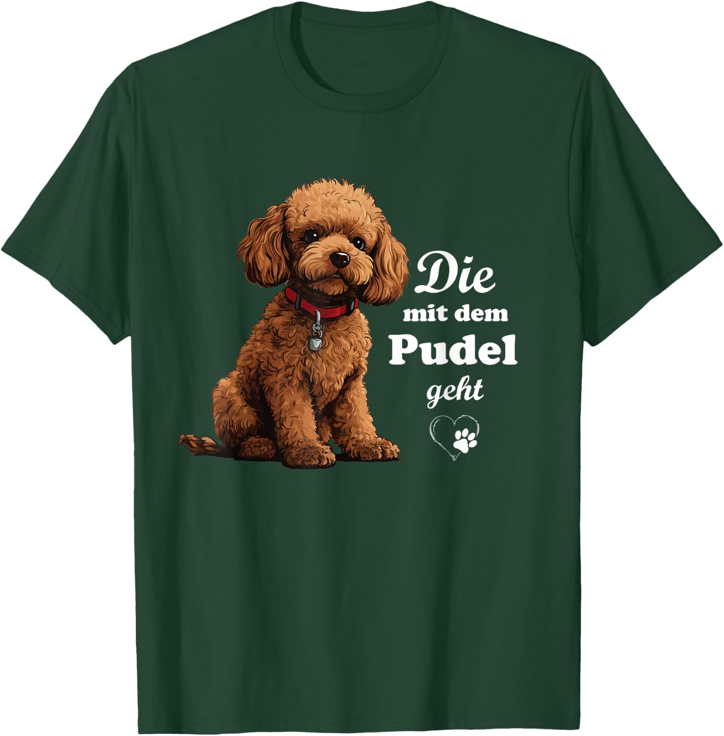 Dog Breed Poodle Design , black T-Shirt - T-Shirt | Forest