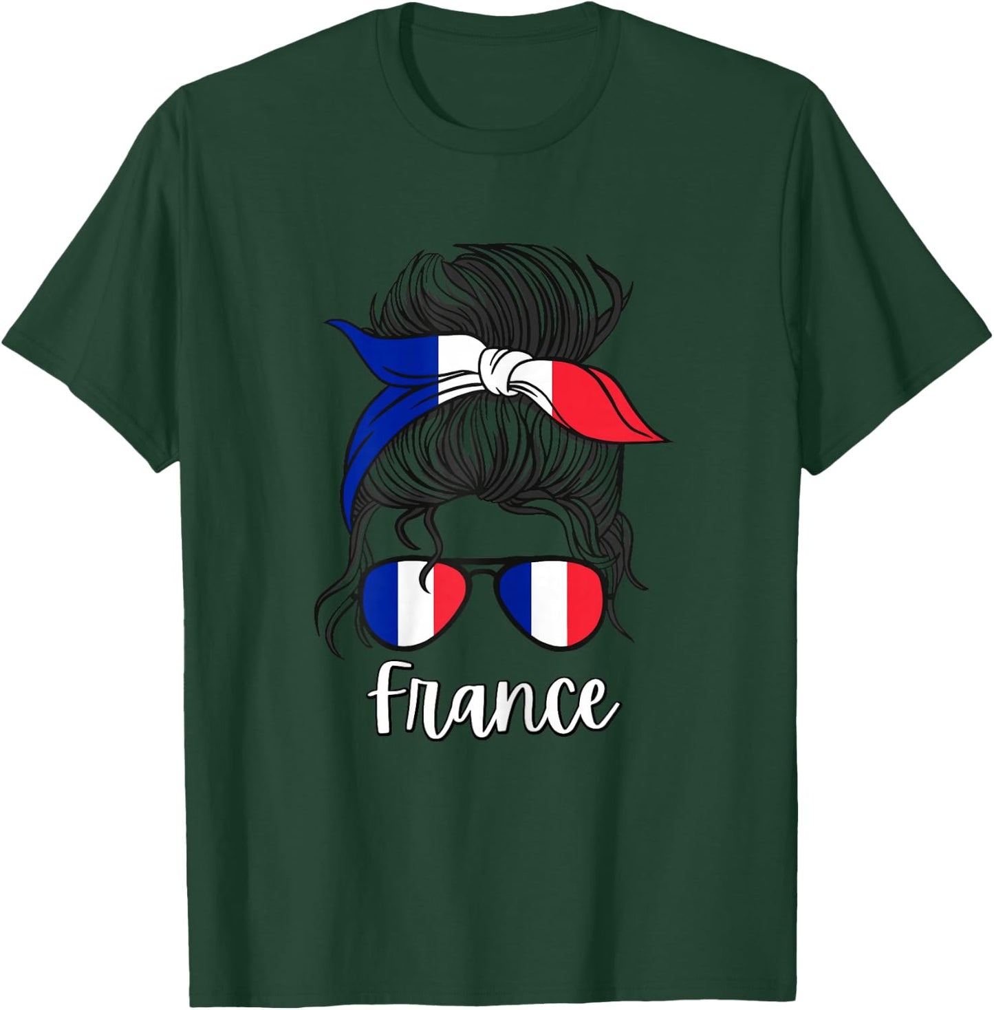 French Girls France Fille Française France Women French Flag , White T-Shirt - T-Shirt | Forest