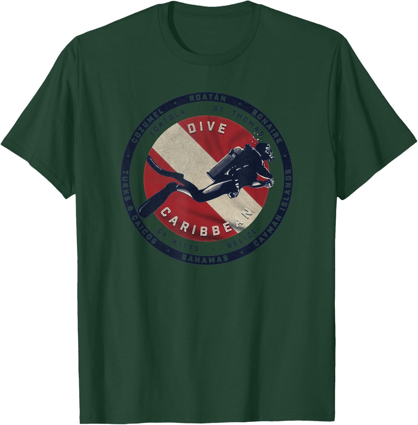 Scuba Dive Caribbean T-Shirt - T-Shirt | Forest