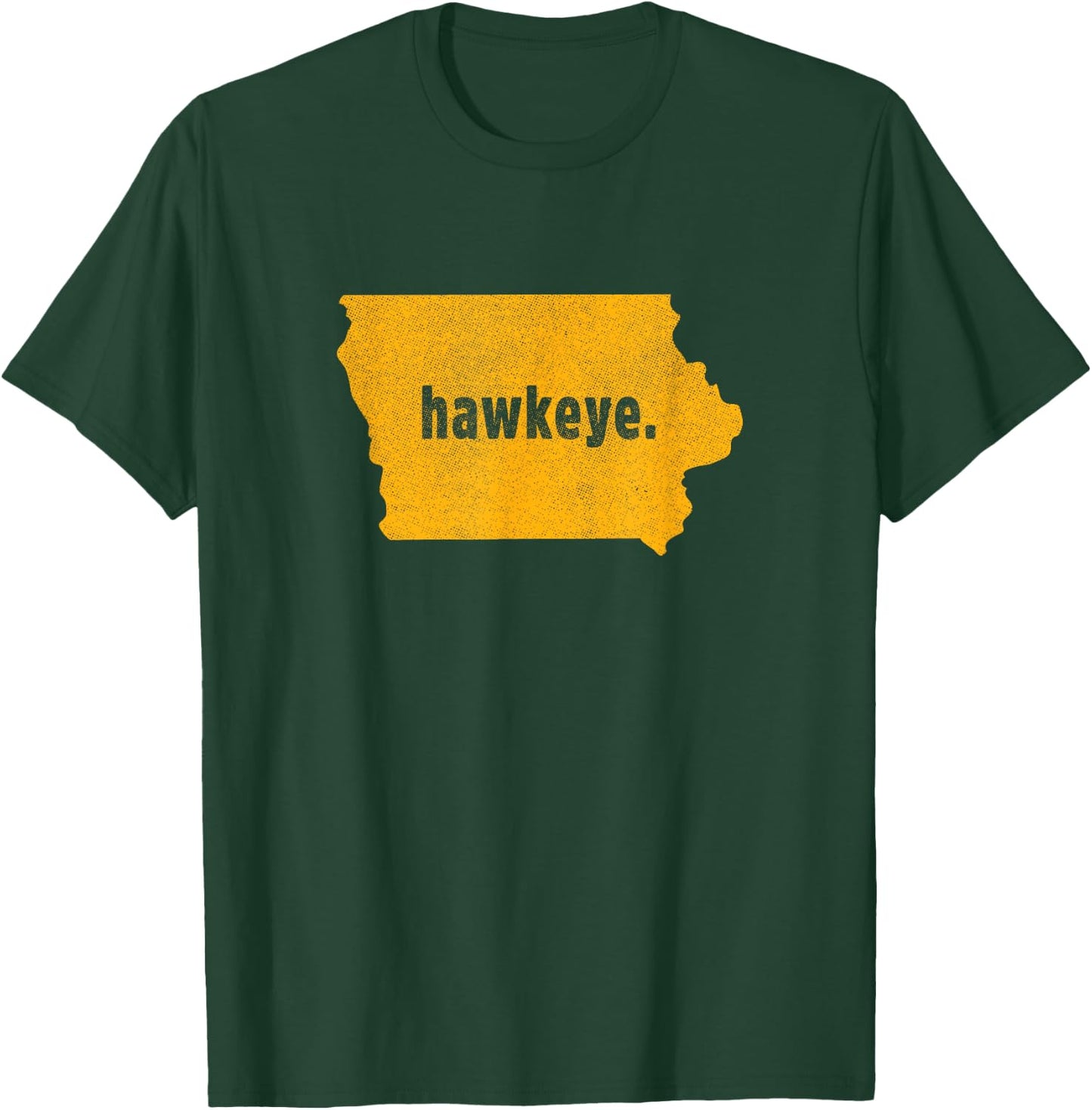 Iowa State Nickname "Hawkeye" [distressed] T-Shirt - T-Shirt | Forest
