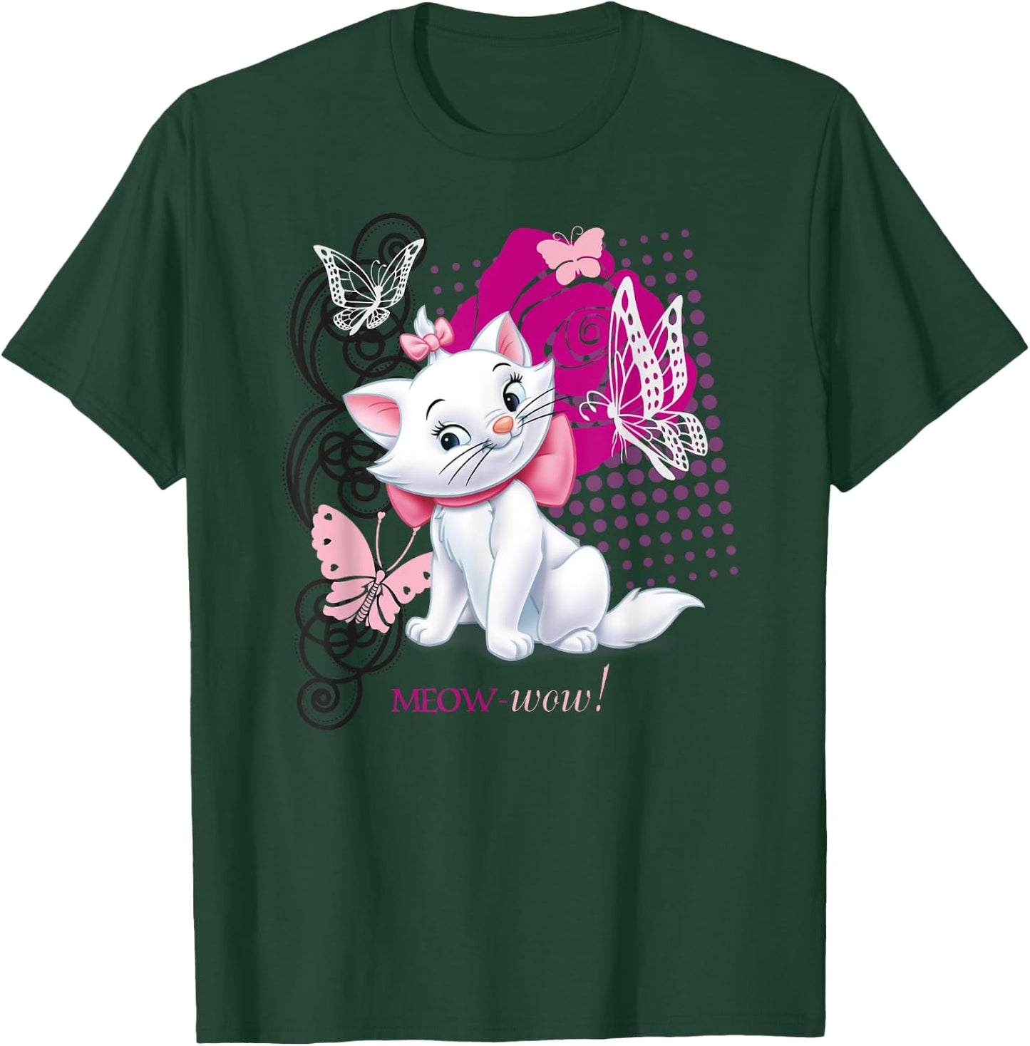 Aristocats Marie Meow Butterfly Cat , black T-Shirt - T-Shirt | Forest