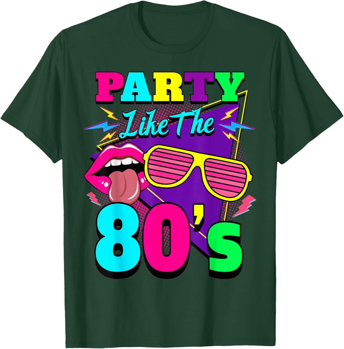 Party Like the 80s Achtziger Years Costume , black T-Shirt - T-Shirt | Forest