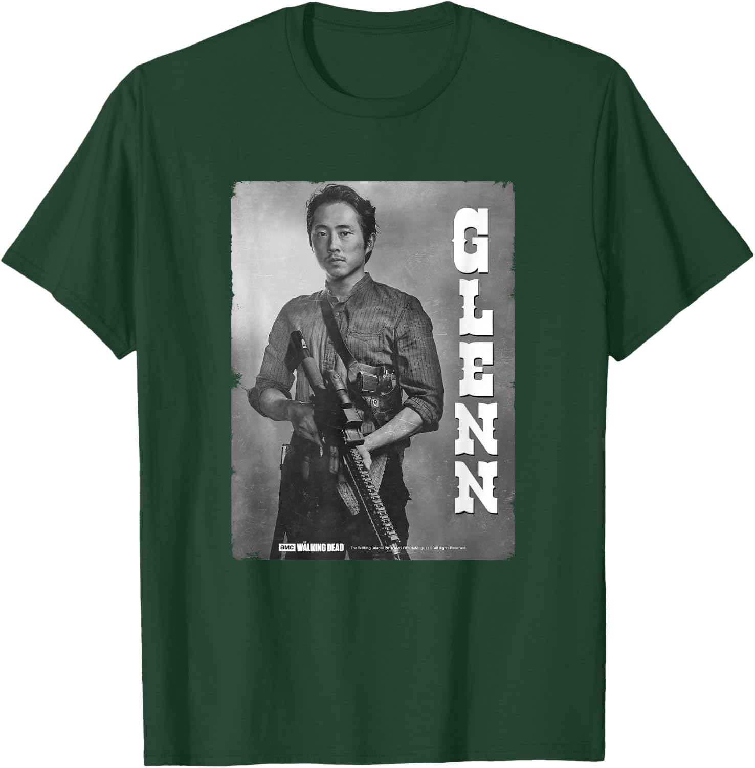 The Walking Dead Glenn Silver Portrait T-Shirt - T-Shirt | Forest