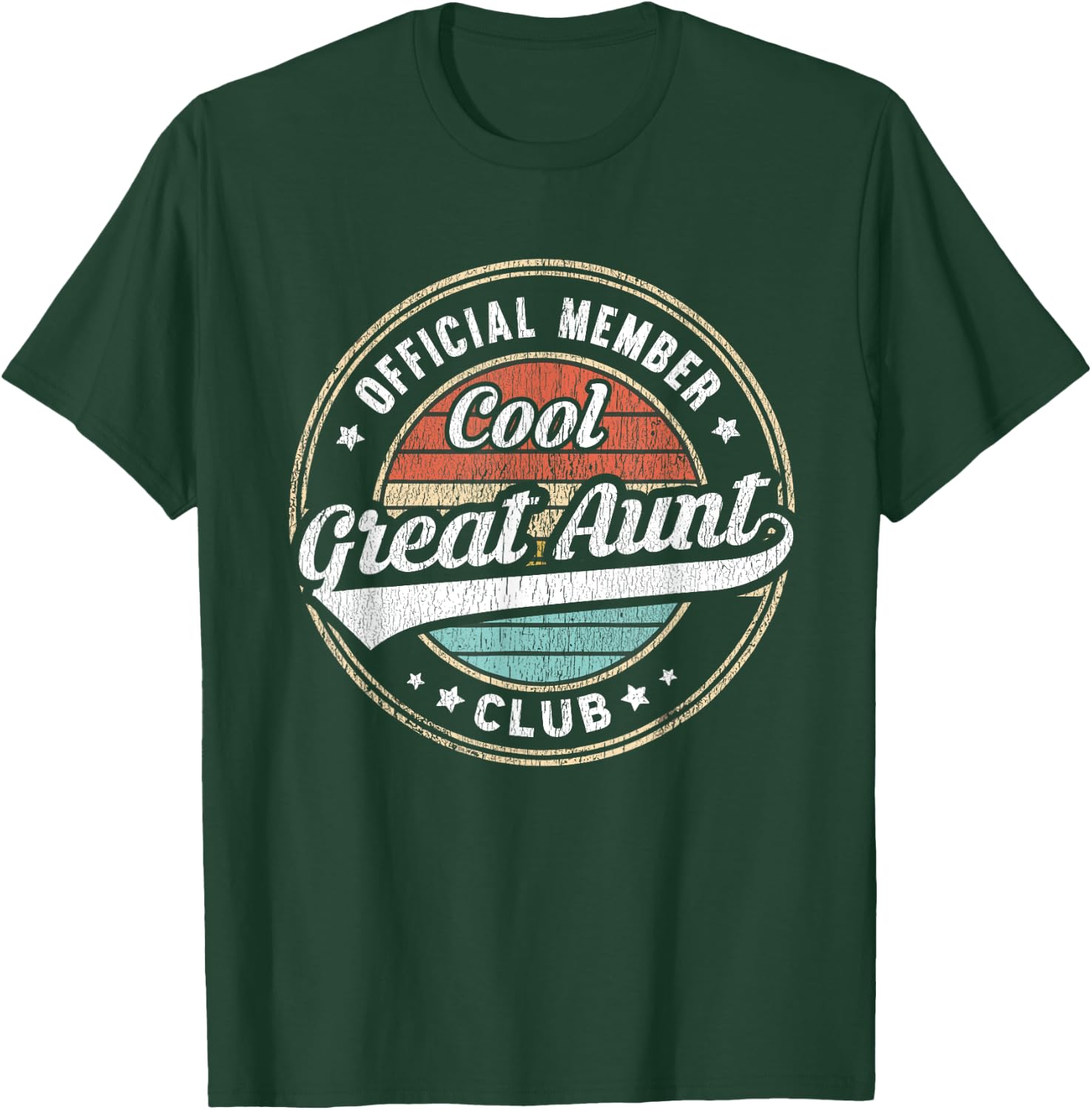 Official Member Cool Great Aunt Club Funny Great Aunt T-Shirt - T-Shirt | Forest