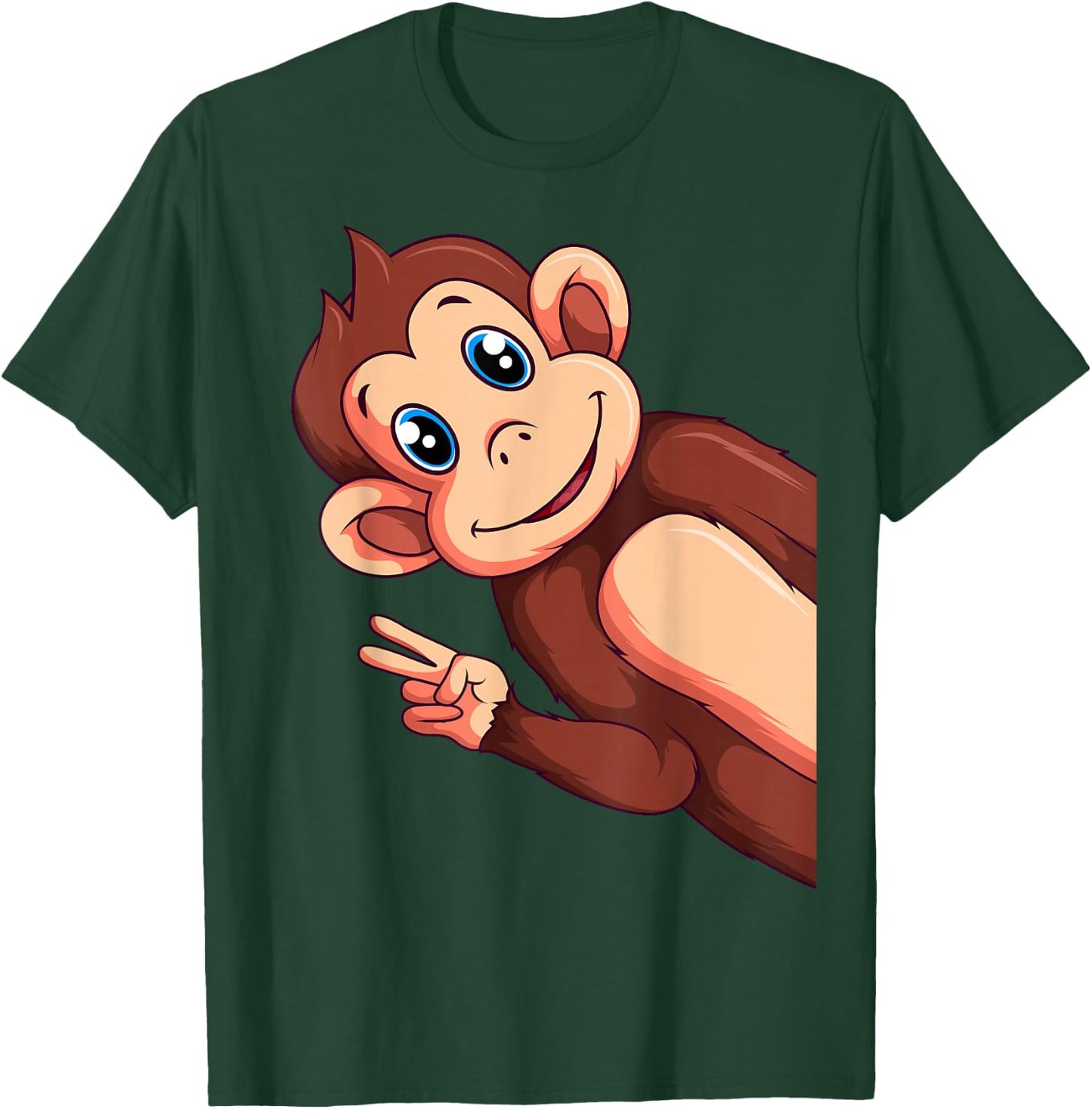 Affen Äffchen Jungen Mädchen Kinder Damen T-Shirt - T-Shirt | Forest