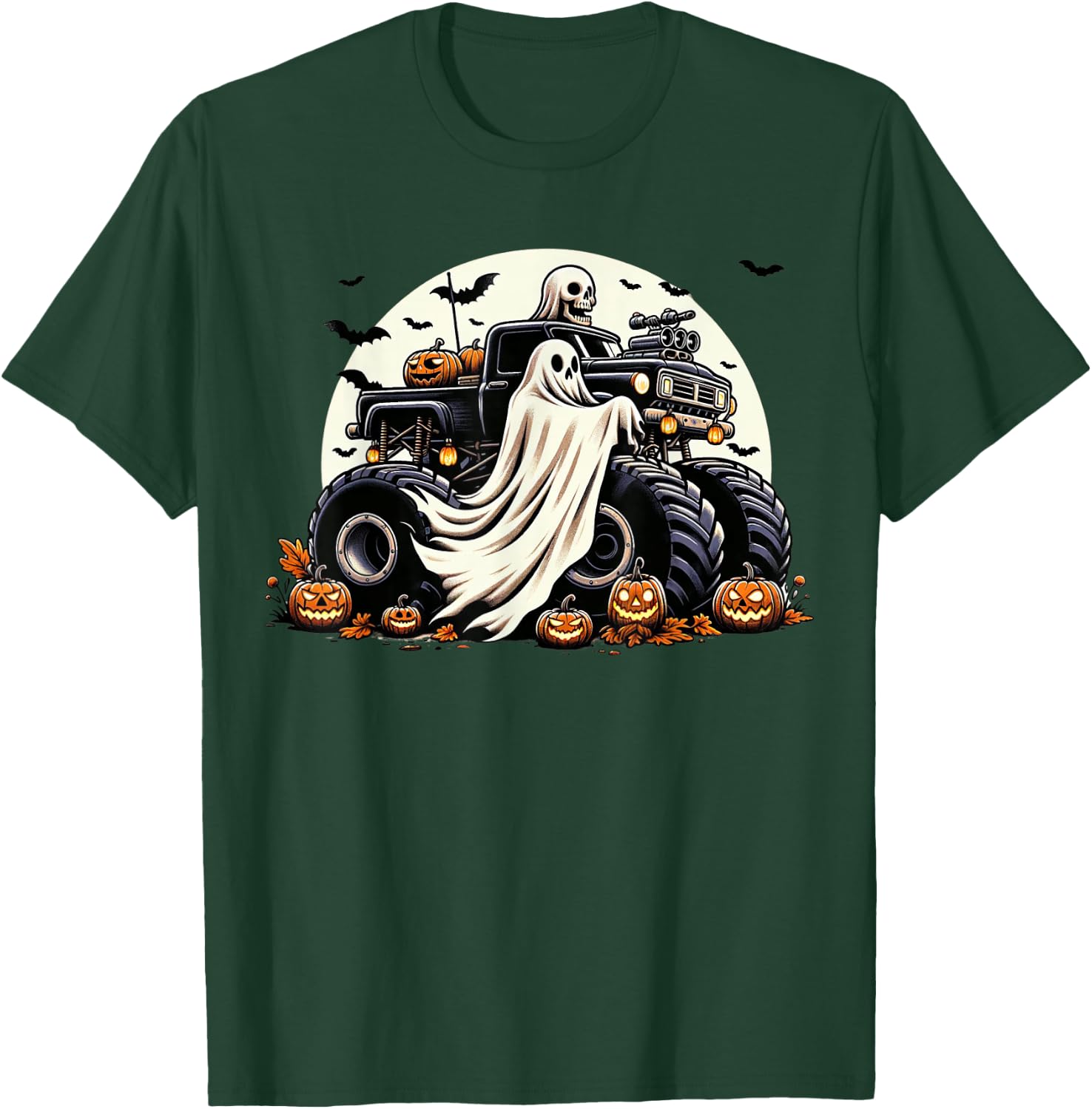 Boys Halloween Shirt 4t 5t Size 10 Ghost Kids Spooky Toddler T-Shirt - T-Shirt | Forest