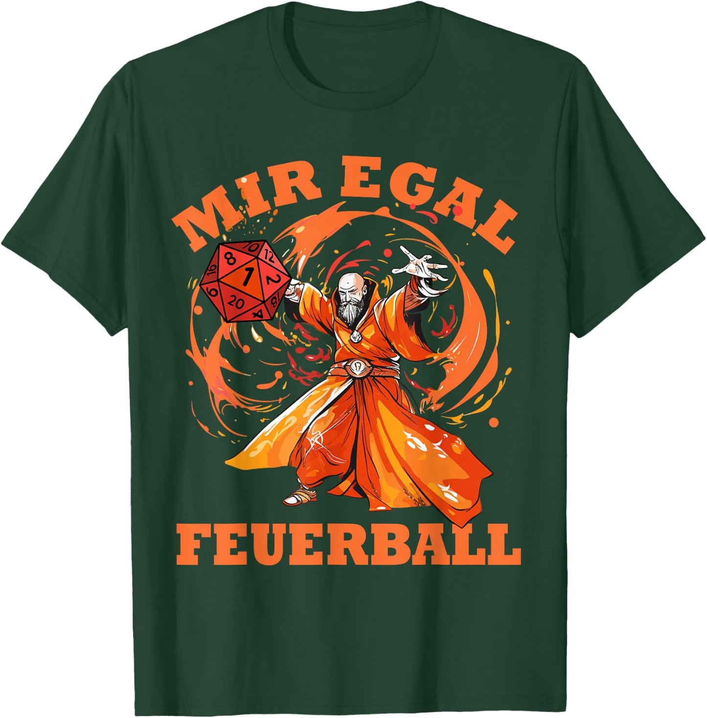 Rollenspiel Designs Lustig Hoch 5 - Magier wirft Feuerball - Mir Egal Feuerball Zauberer (Schwarz, S, Halbarm, -Jugendliche) T-Shirt - T-Shirt | Forest