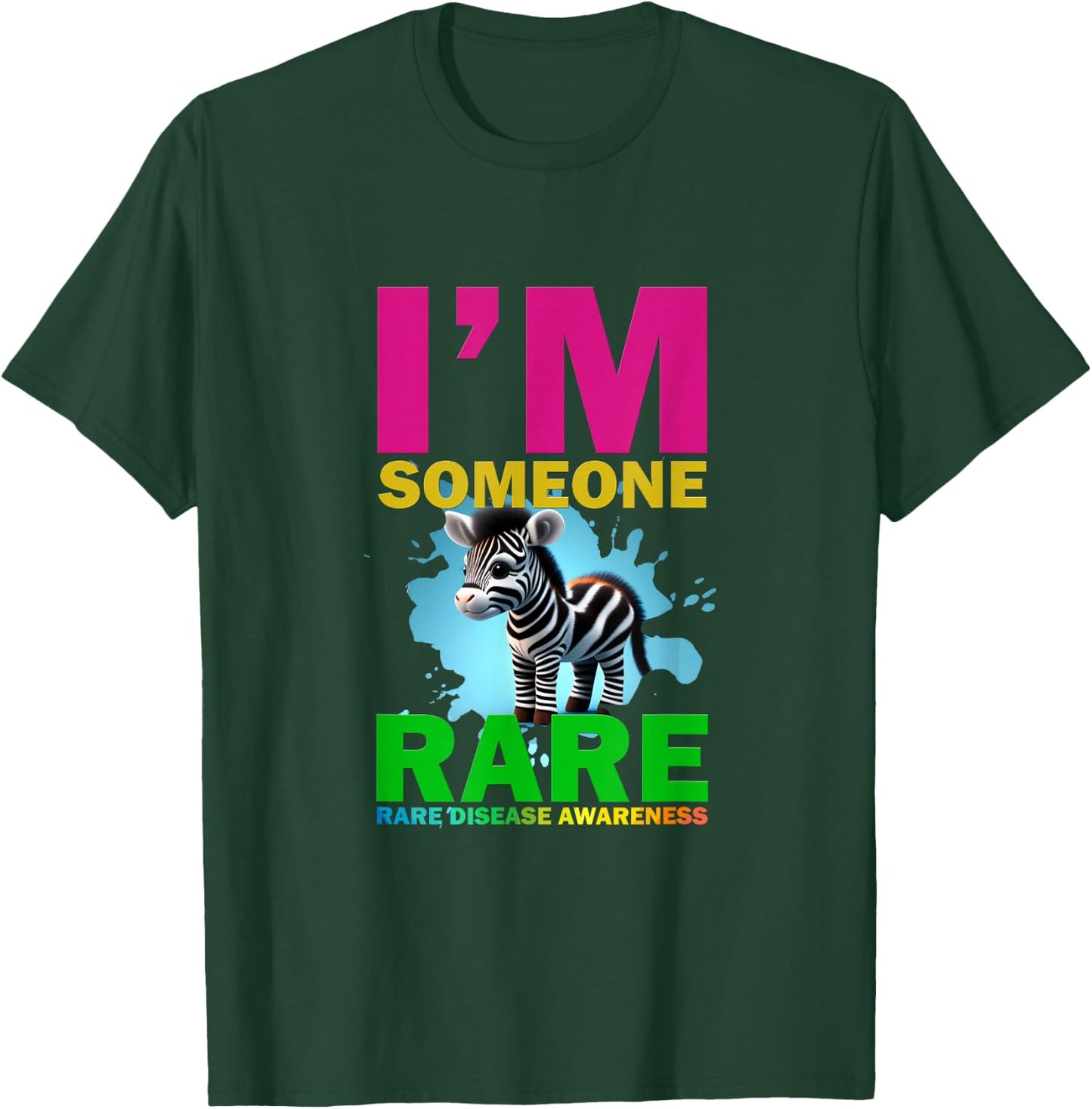 I'm Rare, cute zebra for Rare disease awareness T-Shirt - T-Shirt | Forest