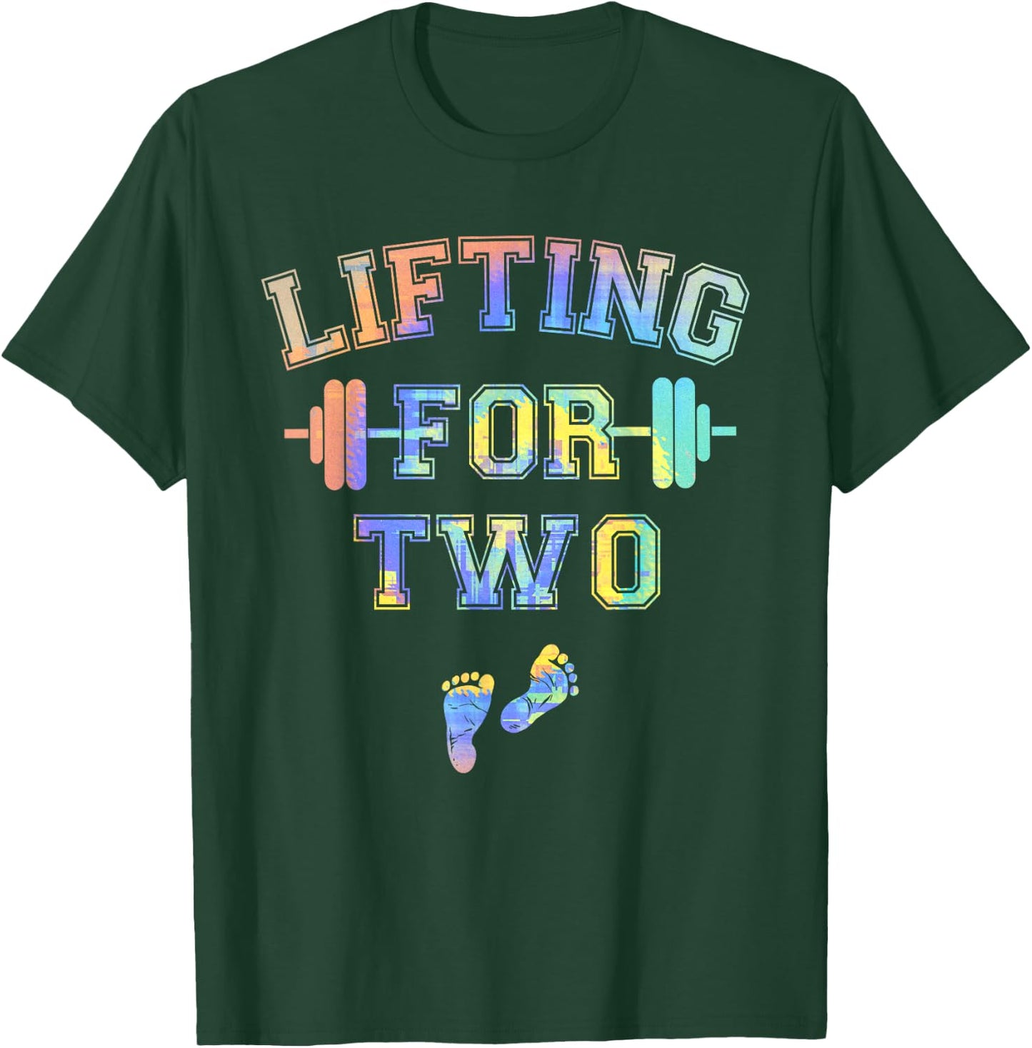 Lifting For Two Funny Pregnancy Workout T-Shirt - T-Shirt | Forest