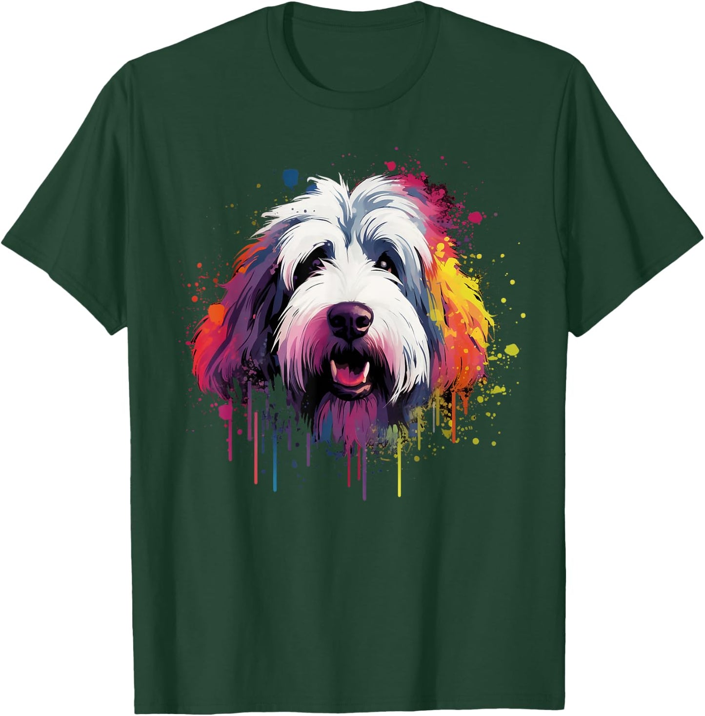 Cute Old English Sheepdog T-Shirt - T-Shirt | Forest