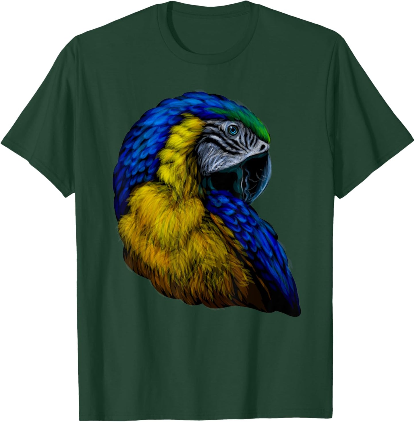 colorful scarlet Macaw parrot bird Hand drew for lovers Art T-Shirt - T-Shirt | Forest