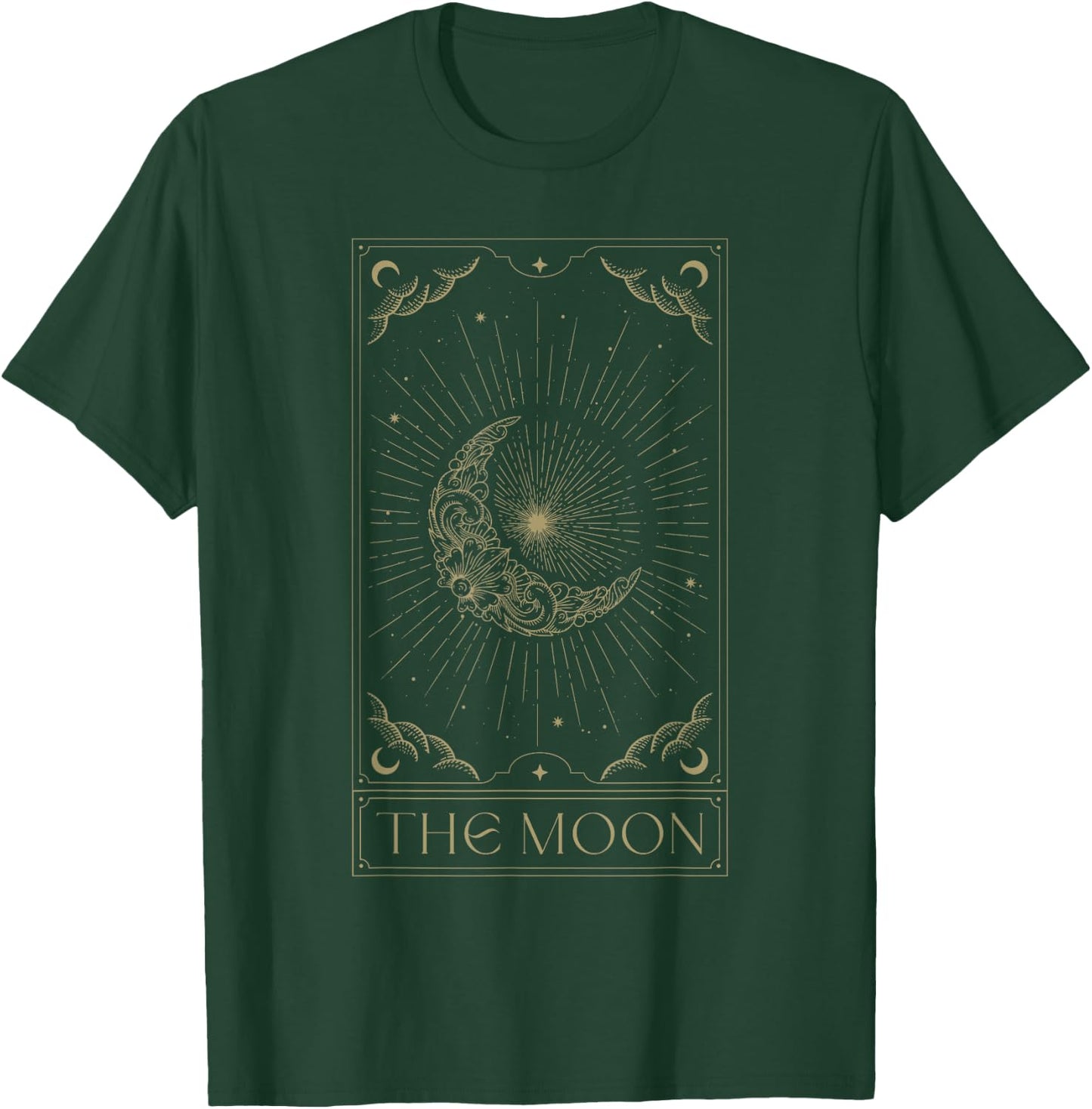 The Moon Tarot Card Half Moon Gothic Witchcraft Witchy T-Shirt - T-Shirt | Forest