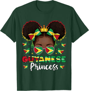 Drapeau Guyanais Princesse Guyane Fière Guyanaise Femme Guyanaise T-Shirt - T-Shirt | Forest
