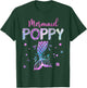 Mermaid Poppy Birthday Party Girl Family Matching T-Shirt - T-Shirt | Forest