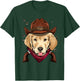 Cowboy Labrador Western Rodeo Cowboy Hat and Bandana Dog T-Shirt - T-Shirt | Forest