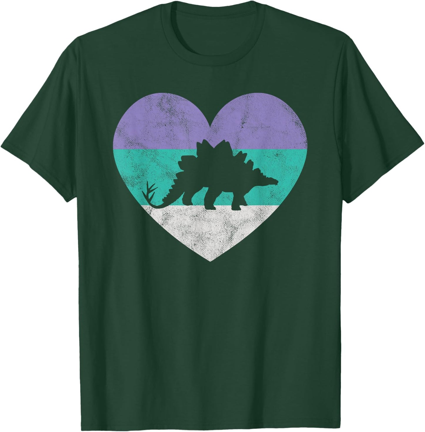 Stegosaurus Dinosaur Gift & Girls Retro Cute T-Shirt - T-Shirt | Forest