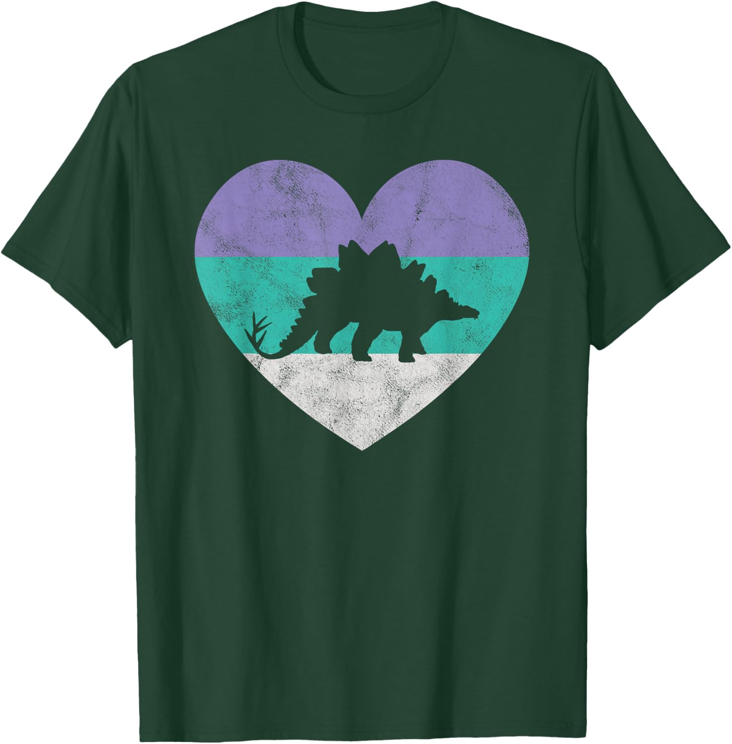 Stegosaurus Dinosaur Gift & Girls Retro Cute T-Shirt - T-Shirt | Forest