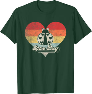 Outta Sight! Vintage Retro Love Bug Valentines Day - -Adults - Black - Small - Short Sleeve - Classic Fit - Cotton, Polyester T-Shirt - T-Shirt | Forest